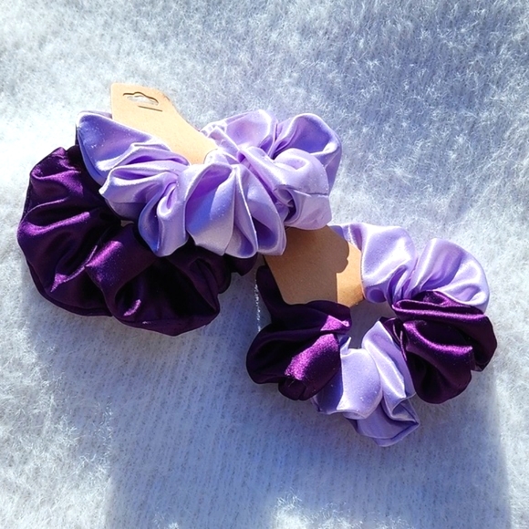 Handmade Accessories - HANDMADE 3 SILKY HAIR SCRUNCHIES